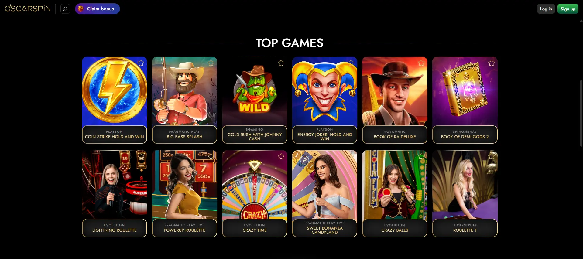 Oscarspin Top Slots